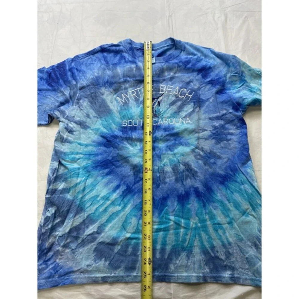 Myrtle‎ Beach Tie Dyed Blue South Carolina Shirt Mens Medium Embroidered - Picture 5 of 6